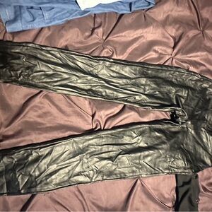 Black Faux Leather Pants